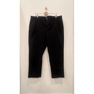 J Crew High Rise Girlfriend Chino Pants Black size 18 NWT Casual Preppy Minimali